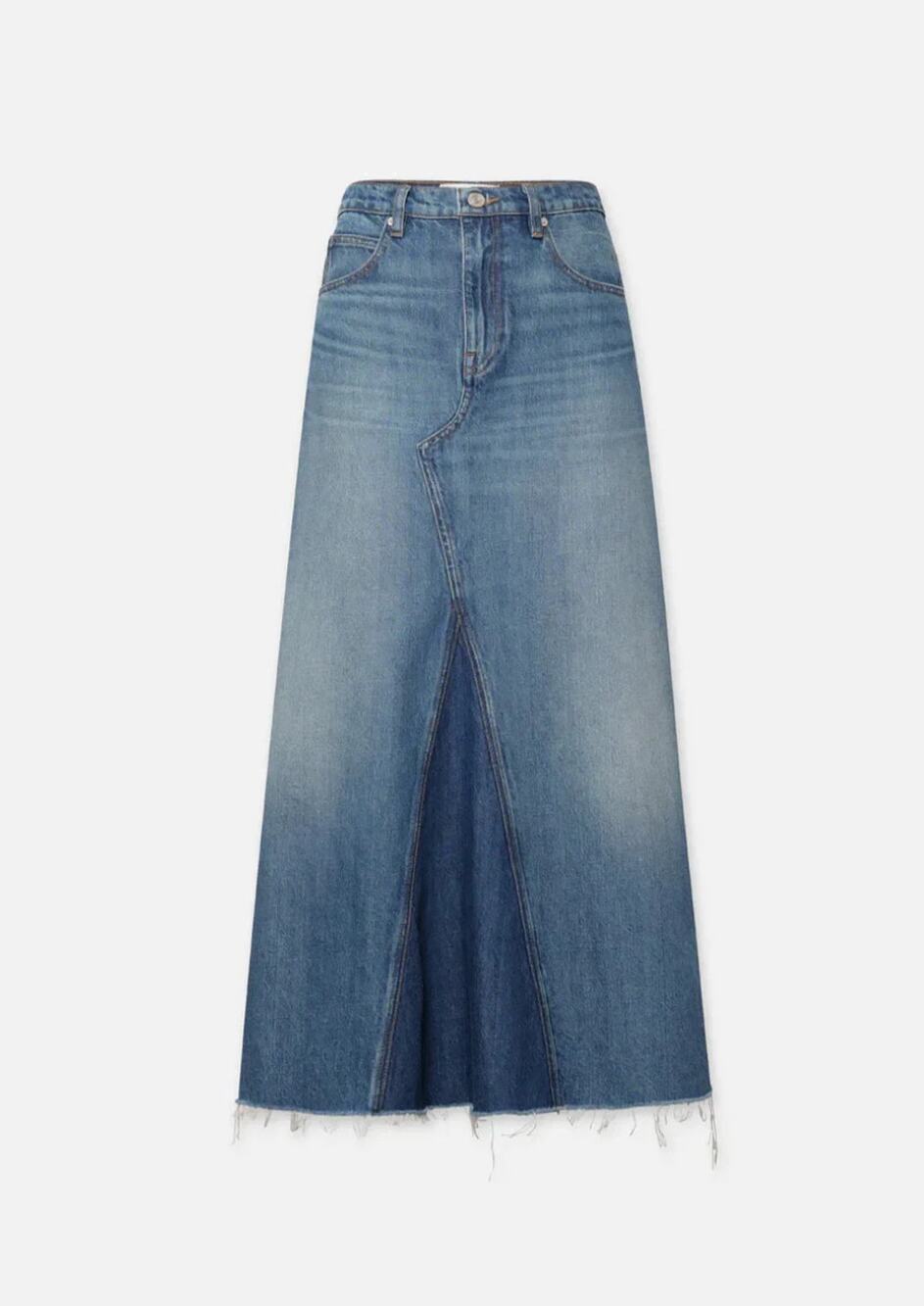 FRAME The Dorothy A-line Maxi Skirt Denim Size 29 Slowpoke $268